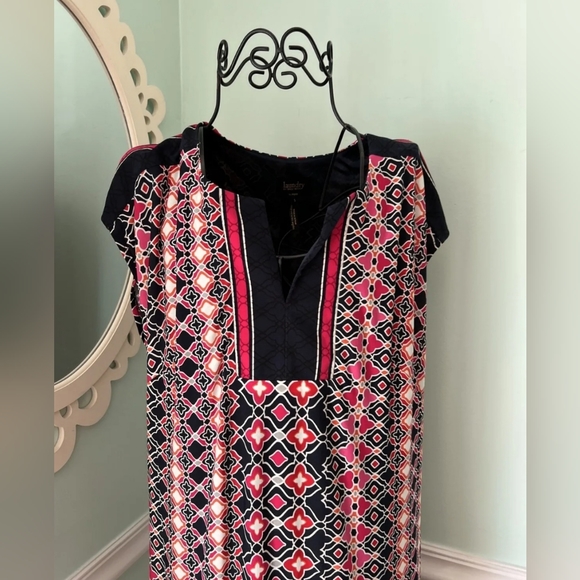 Laundry By Shelli Segal - Dress Womens Geometric Print Size M Cap Sleeve - Picture 5 of 7